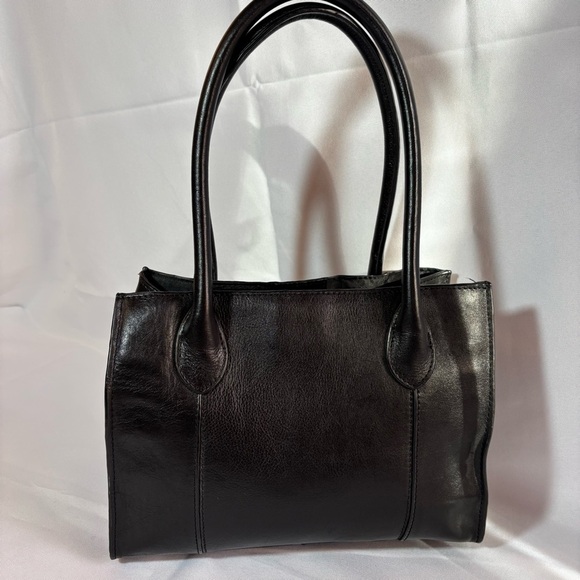 WILSONS LEATHER ROMA Elegant Black Leather Tote Bag - Picture 6 of 9